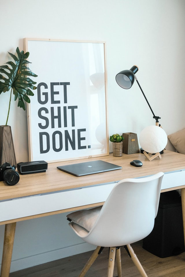 home office desk styling