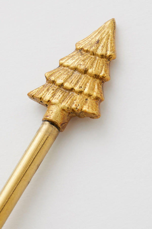 christmas tree gold spoon