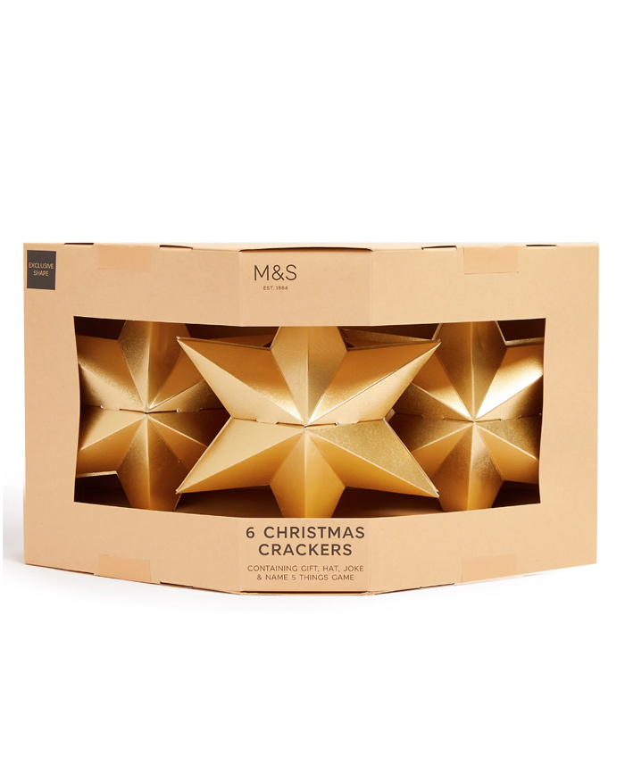 gold star christmas crackers