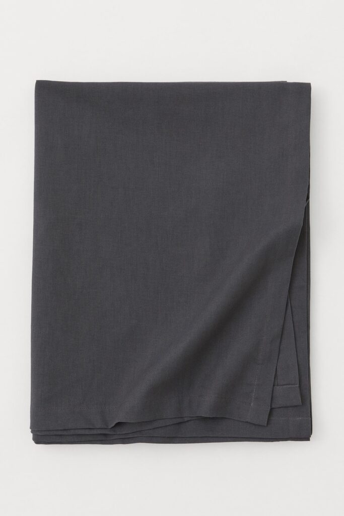 dark grey christmas table cloth