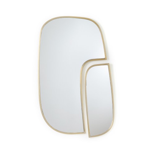 irregular shaped mirror gold