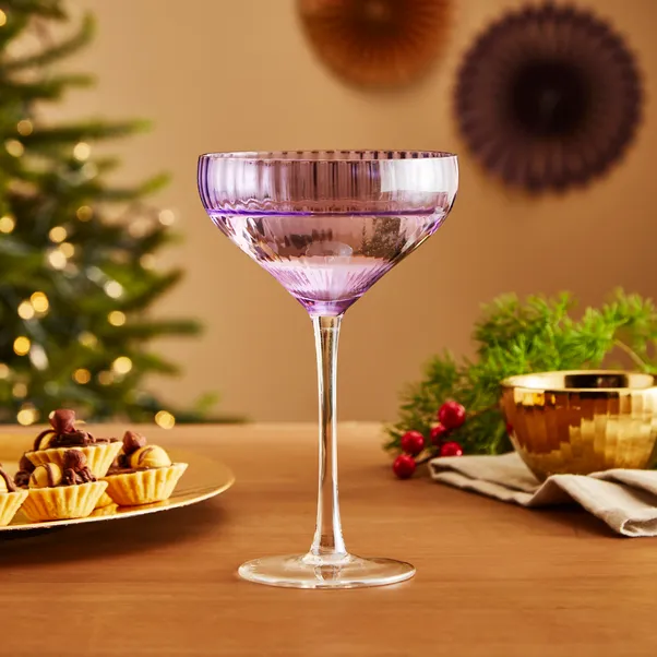 Ribbed Cocktail Glasses for Christmas